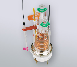 Messzellen-Set zur Bestimmung der kritischen Lochfraßtemperatur bzw. „Avesta-Steel“ Zelle für Temperatur-Rampen bis 1°C/min (ASTM G150) mit enthaltener Kühlschlange, optionaler Rührung und elektrischem Heizmantel